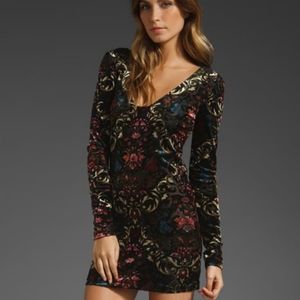 Free People Burnout Velvet Mini Dress